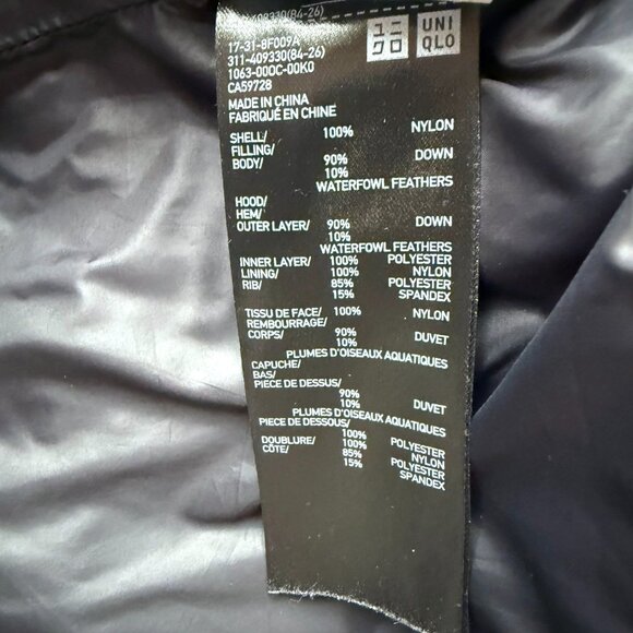 Uniqlo Seamless Down Parka Black Size Large - Picture 8 of 9